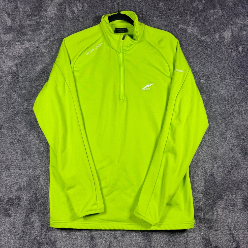 Galvin Green Mens XL 1/4 Zip Golf Pullover Lime Green